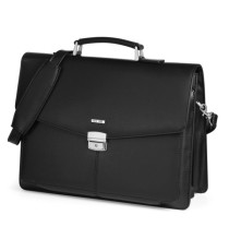 Cartella in similpelle - nero - 41x32x16cm - City Time