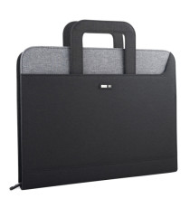 Cartella portablocco - con manici - nero/grigio - 28,5x36cm - City Time