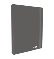 Cartella progetto con elastico - 25 x 34 cm - dorso 3 cm - grigio scuro - BM