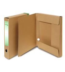 Cartella progetto con elastico - cartone FSC - dorso 4 cm - 25 x 35 cm - avana - Starline