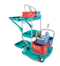Carrello per pulizie professionali Evolution - 48 L - 67,5 x119 x115 cm - PerfettoFactory