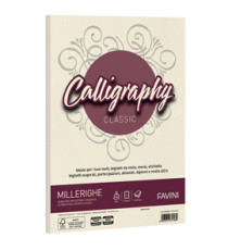 Carta Calligraphy Millerighe - A4 - 200 gr - avorio 02 - Favini - conf. 50 fogli