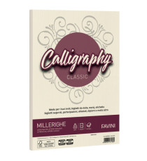 Carta Calligraphy Millerighe - A4 - 200 gr - avorio 02 - Favini - conf. 50 fogli