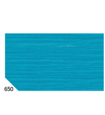 Carta crespa - 50 x 250 cm - 48 gr - turchese 650 - Rex Sadoch - conf.10 rotoli