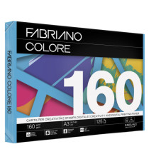 Carta Fabriano Colore - A3 - 160 gr - colori forti azzurro - Fabriano - conf. 125 fogli