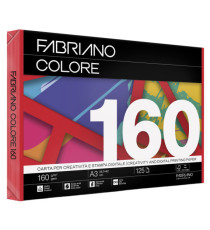 Carta Fabriano Colore - A3 - 160 gr - colori forti rosso - Fabriano - conf. 125 fogli