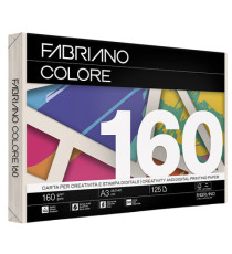 Carta Fabriano Colore - A3 - 160 gr - colori tenui avorio - Fabriano - conf. 125 fogli