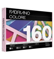 Carta Fabriano Colore - A3 - 160 gr - colori tenui rosa - Fabriano - conf. 125 fogli