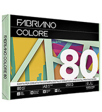 Carta Fabriano Colore - A3 - 80 gr - colori tenui acquamarina - Fabriano - conf. 250 fogli