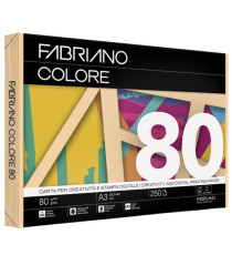 Carta Fabriano Colore - A3 - 80 gr - colori tenui albicocca - Fabriano - conf. 250 fogli