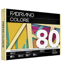 Carta Fabriano Colore - A3 - 80 gr - colori tenui banana - Fabriano - conf. 250 fogli