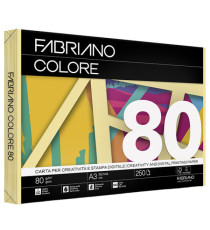 Carta Fabriano Colore - A3 - 80 gr - colori tenui banana - Fabriano - conf. 250 fogli