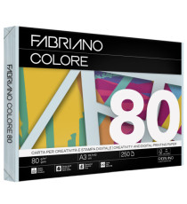 Carta Fabriano Colore - A3 - 80 gr - colori tenui celeste chiaro - Fabriano - conf. 250 fogli