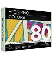 Carta Fabriano Colore - A3 - 80 gr - colori tenui verde chiaro - Fabriano - conf. 250 fogli