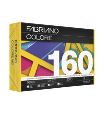 Carta Fabriano Colore - A4 - 160 gr - colori forti giallo - Fabriano - conf. 250 fogli