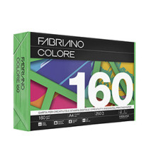 Carta Fabriano Colore - A4 - 160 gr - colori forti verde - Fabriano - conf. 250 fogli
