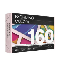 Carta Fabriano Colore - A4 - 160 gr - colori tenui rosa cipria - Fabriano - conf. 250 fogli