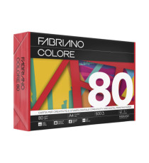 Carta Fabriano Colore - A4 - 80 gr - colori forti rosso - Fabriano - conf. 500 fogli