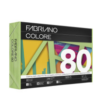 Carta Fabriano Colore - A4 - 80 gr - colori forti verde pisello - Fabriano - conf. 500 fogli