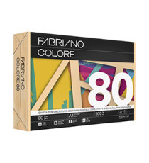 Carta Fabriano Colore - A4 - 80 gr - colori tenui albicocca - Fabriano - conf. 500 fogli
