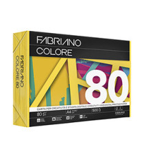 Carta Fabriano Colore - A4 - 80 gr - colori tenui cedro - Fabriano - conf. 500 fogli