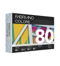 Carta Fabriano Colore - A4 - 80 gr - colori tenui celeste chiaro - Fabriano - conf. 500 fogli