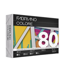Carta Fabriano Colore - A4 - 80 gr - colori tenui grigio - Fabriano - conf. 500 fogli