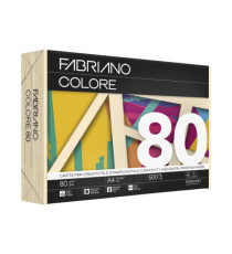 Carta Fabriano Colore - A4 - 80 gr - colori tenui onice - Fabriano - conf. 500 fogli