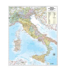 Carta geografica Italia amministrativa e stradale - murale - 67 x 85 cm - Belletti