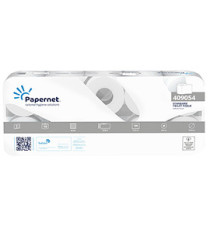 Carta igienica standard - 15,5 gr - diametro 11 cm - 9,5 cm x 21 mt - 190 strappi - Papernet - pacco 10 rotoli