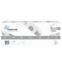 Carta igienica standard - 15,5 gr - diametro 11 cm - 9,5 cm x 21 mt - 190 strappi - Papernet - pacco 10 rotoli