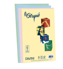 Carta Le Cirque - A4 - 80 gr - mix 4 colori pastello - Favini - conf. 200 fogli