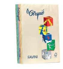Carta Le Cirque - A4 - 80 gr - mix 5 colori pastello - Favini - conf. 500 fogli