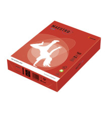 Carta Maestro Color - A4 - 160 gr - rosso forte CO44 - Mondi - conf. 250 fogli