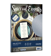 Carta metallizzata Special Events - A4 - 120 gr - argento - Favini - conf. 20 fogli