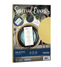 Carta metallizzata Special Events - A4 - 120 gr - oro - Favini - conf. 20 fogli