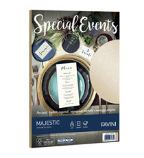 Carta metallizzata Special Events - A4 - 120 gr - sabbia - Favini - conf. 20 fogli
