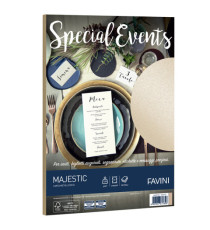 Carta metallizzata Special Events - A4 - 120 gr - sabbia - Favini - conf. 20 fogli