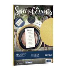 Carta metallizzata Special Events - A4 - 250 gr - oro - Favini - conf. 10 fogli