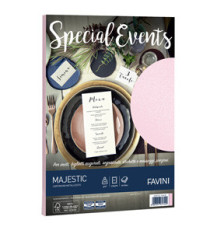 Carta metallizzata Special Events - A4 - 250 gr - rosa - Favini - conf. 10 fogli