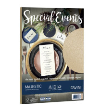 Carta metallizzata Special Events - A4 - 250 gr - sabbia - Favini - conf. 10 fogli