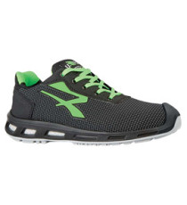 Calzatura di sicurezza Strong S3 - pelle idrorepellente - numero 46 - grigio/verde scuro - U-Power