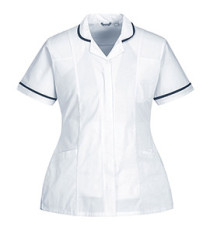 Camice da donna - maniche corte - elasticizzato - taglia L - bianco - Portwest