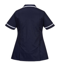 Camice da donna - maniche corte - elasticizzato - taglia L - blu navy - Portwest