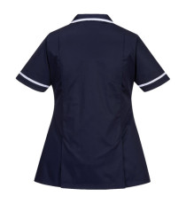 Camice da donna - maniche corte - elasticizzato - taglia L - blu navy - Portwest
