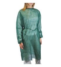 Camice monouso Visitor 18 - taglia unica - PLP - verde scuro - Worker