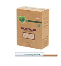 Cannucce kraft imbustate bio - 21 cm - Leone - conf. 250 pezzi