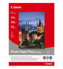 Canon - Carta fotografica Plus Semi-Gloss satinata SG-201 - A3 - 20 Fg - 260gr - 1686B026