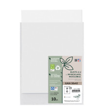 Buste a sacco Gaia - PP riciclato - 30 x 42 cm - buccia - trasparente - Sei rota - conf. 10 pezzi