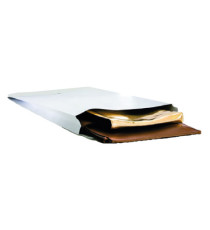 Buste a sacco Securitex - con soffietti - B4 - 25 x 35,3 x 3,8 cm - 130 gr - bianco - Bong Packaging - conf. 100 pezzi